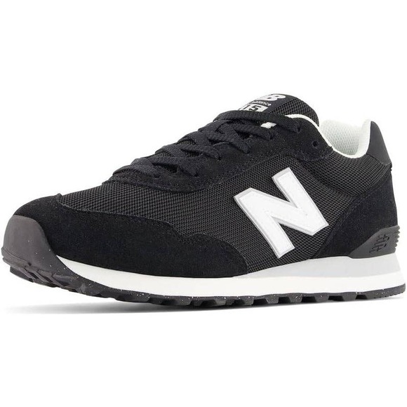 New Balance 515 Mens Black White Suede Mesh Sneakers ML515BLK Size 11 Wide